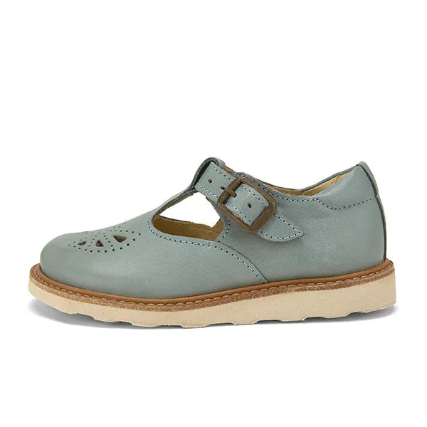 Rosie T-Bar Kids Shoe Smokey Sage Leather