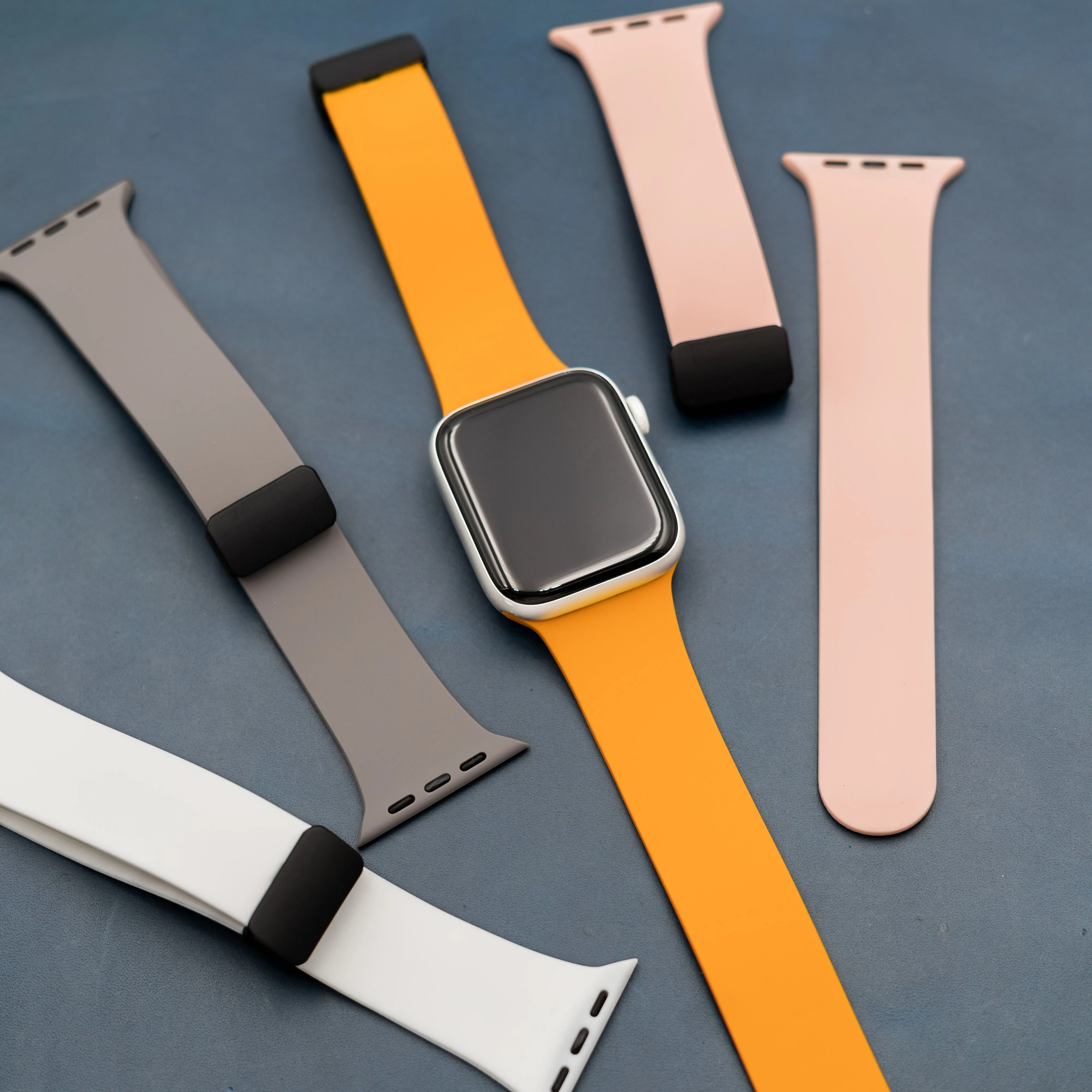 Rubber Strap w/ Clasp in Mustard (Apple Watch)