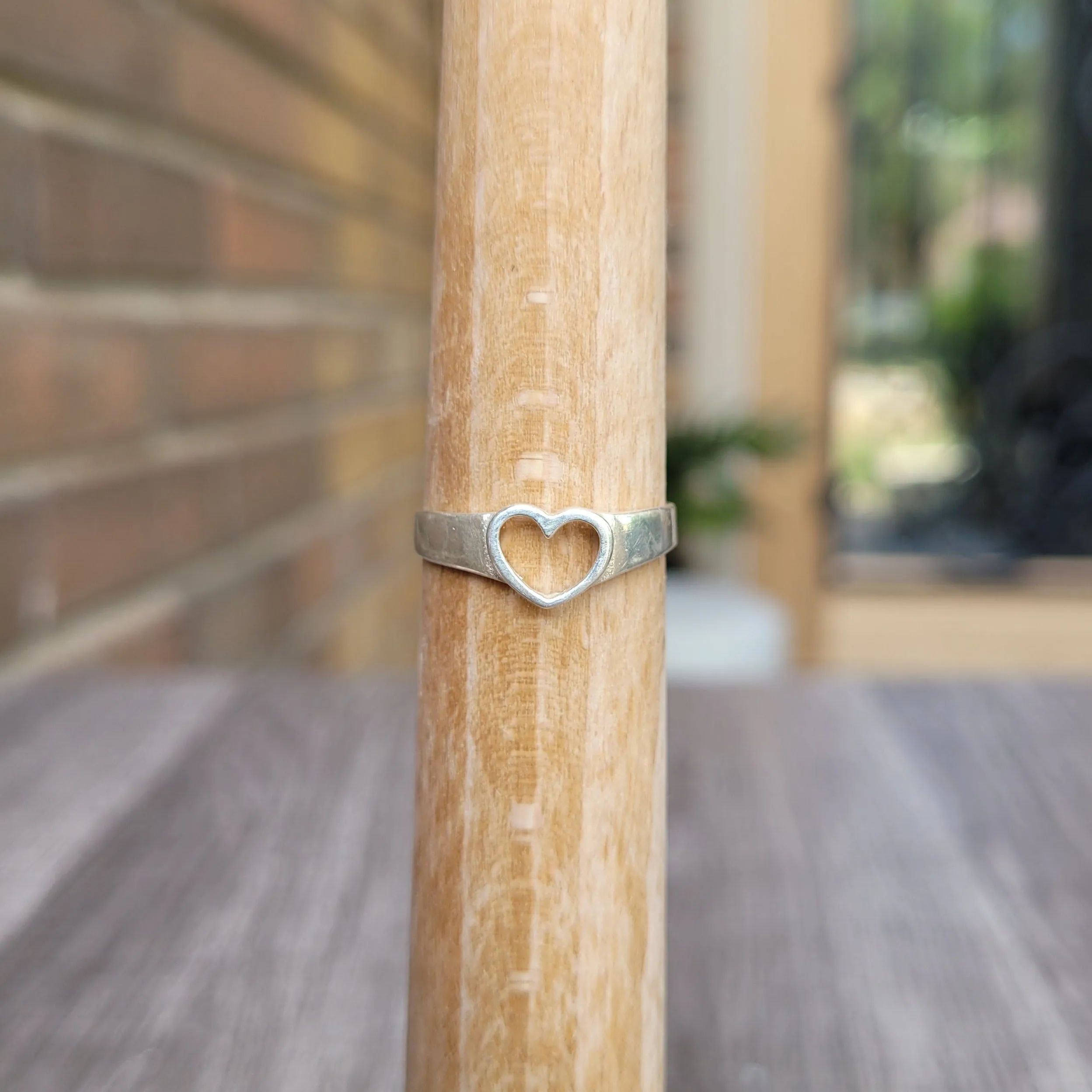 Single heart silver 925 ring