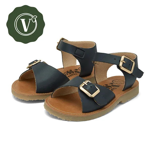 Sonny Vegan Kids Sandal Navy Synthetic Leather