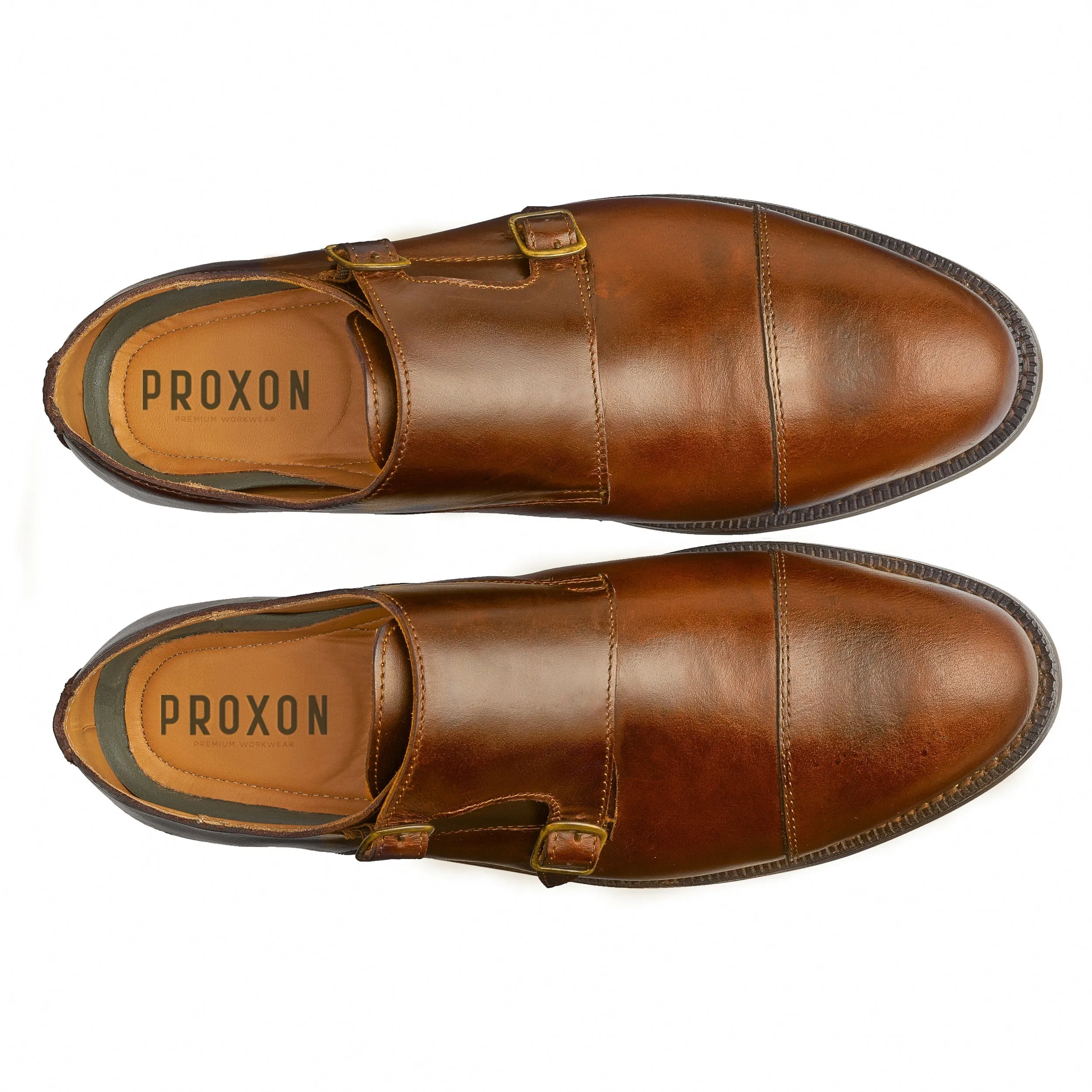 STEEL TOE MONK STRAP SHOE DANTE AMBER