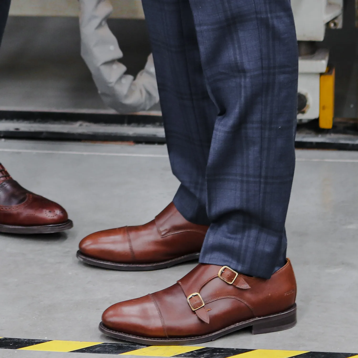 STEEL TOE MONK STRAP SHOE DANTE AMBER