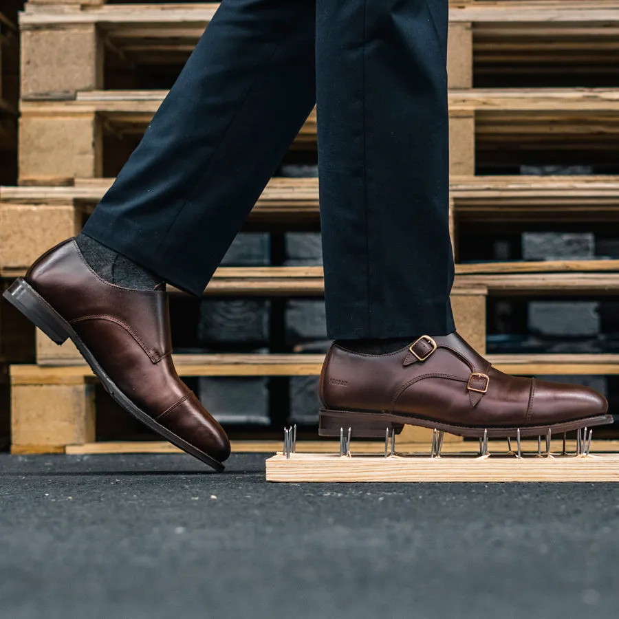 STEEL TOE MONK STRAP SHOE DANTE BROWN