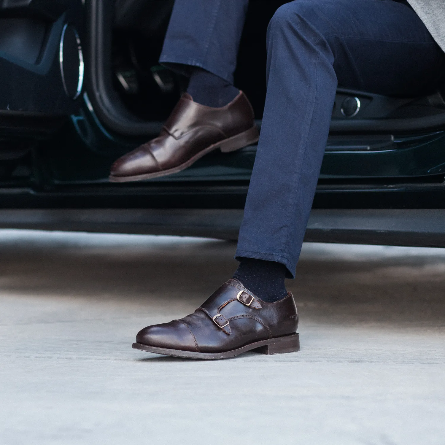 STEEL TOE MONK STRAP SHOE DANTE BROWN