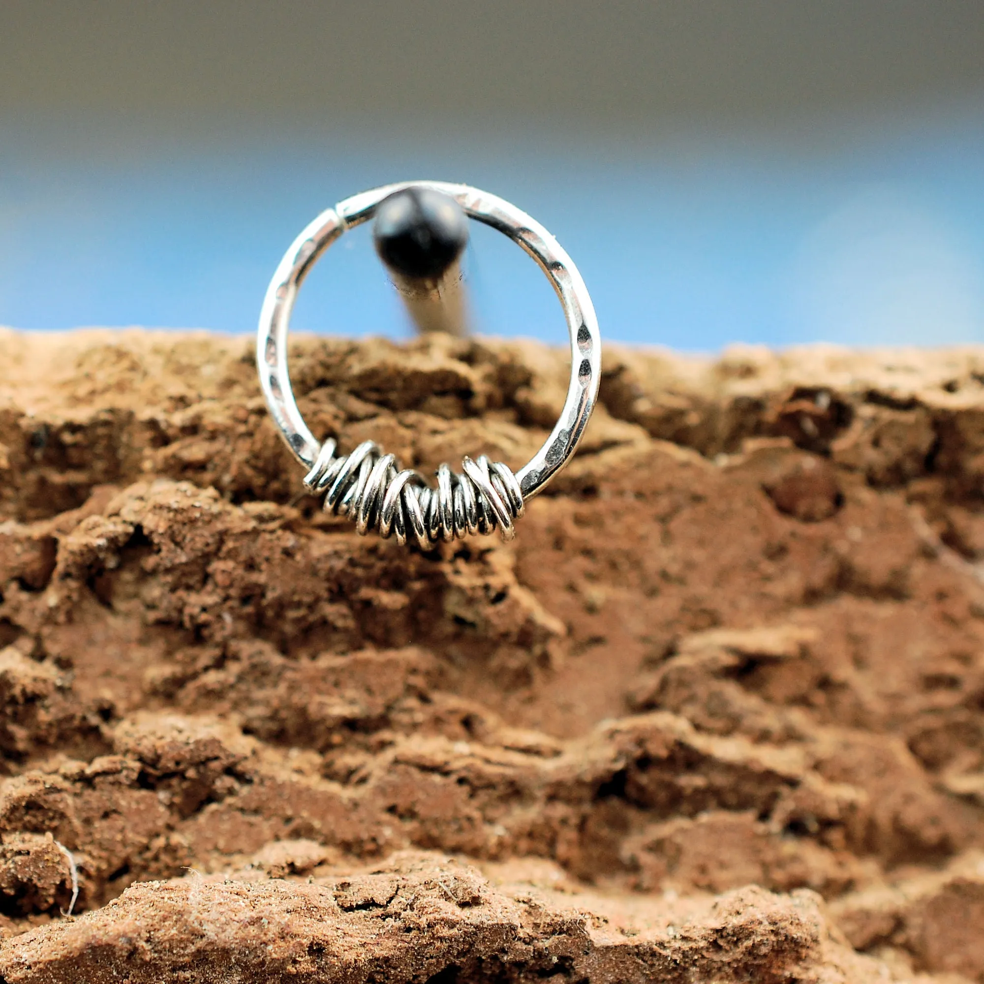 Tangled Silver Septum or Nose Ring