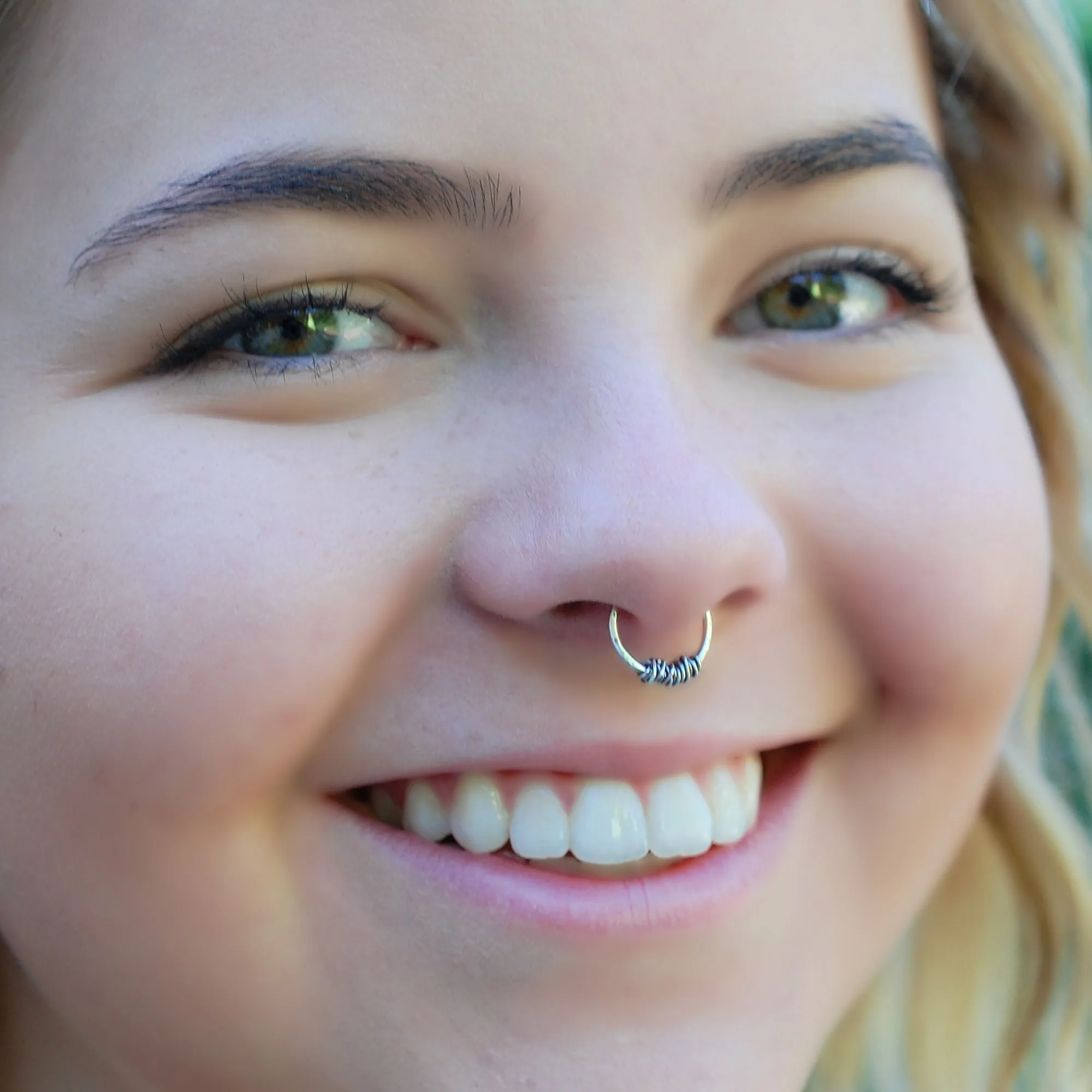 Tangled Silver Septum or Nose Ring