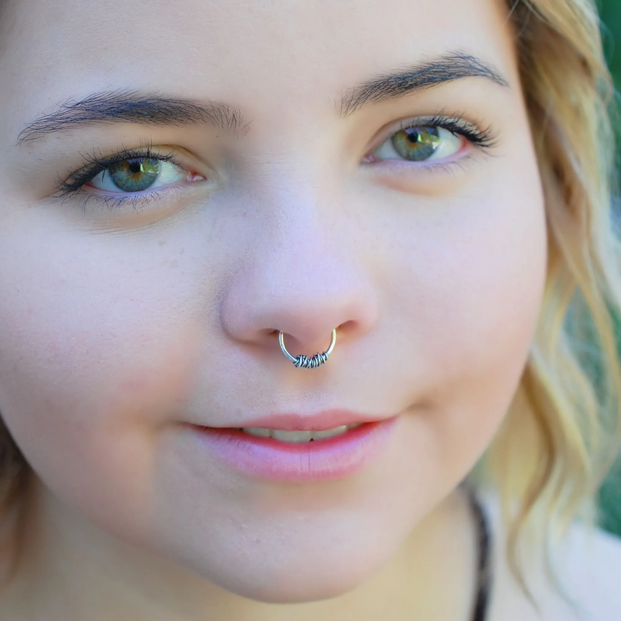 Tangled Silver Septum or Nose Ring