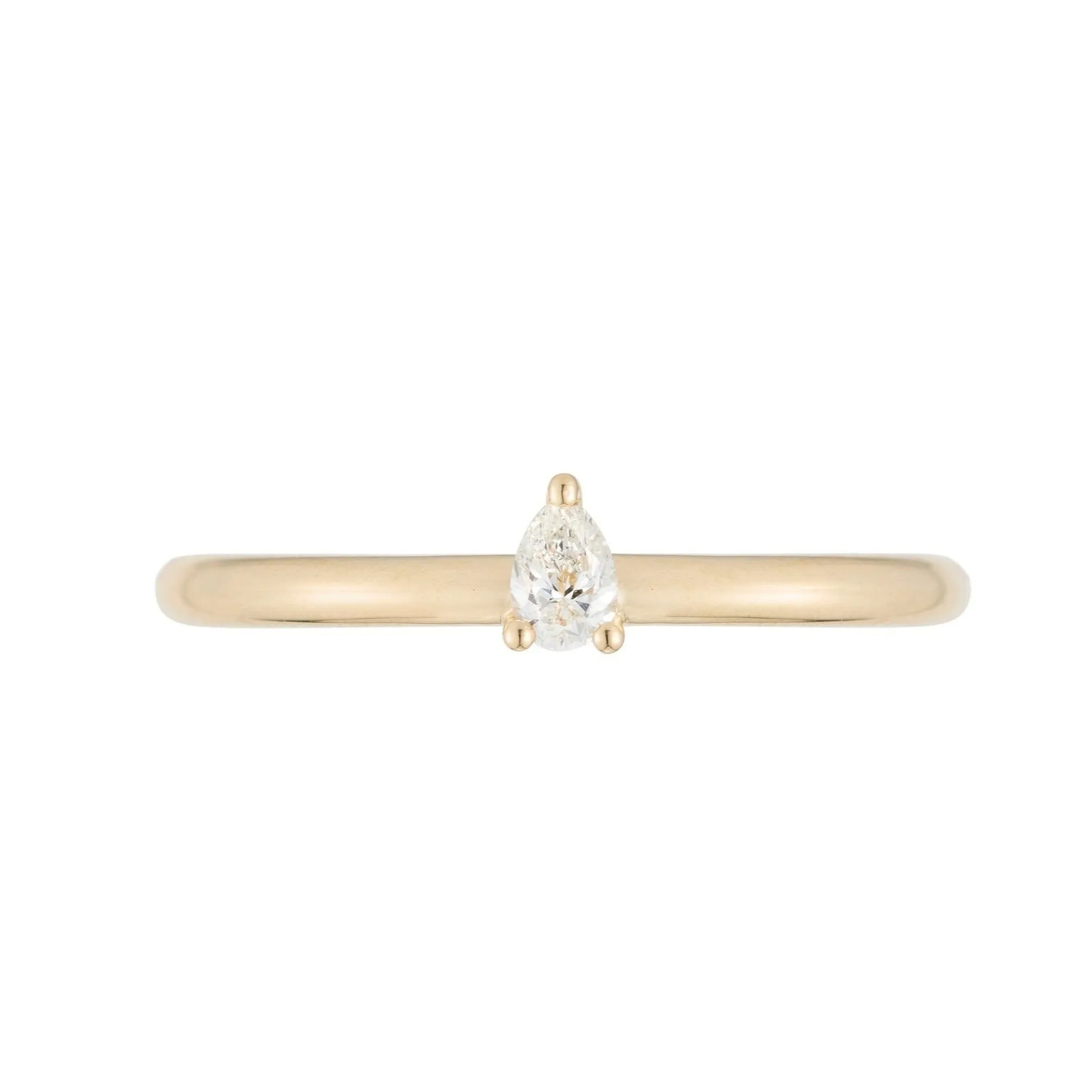 Teensy Pear Diamond Ring