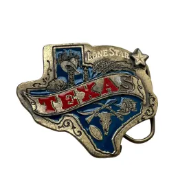 Texas brass vintage belt buckle