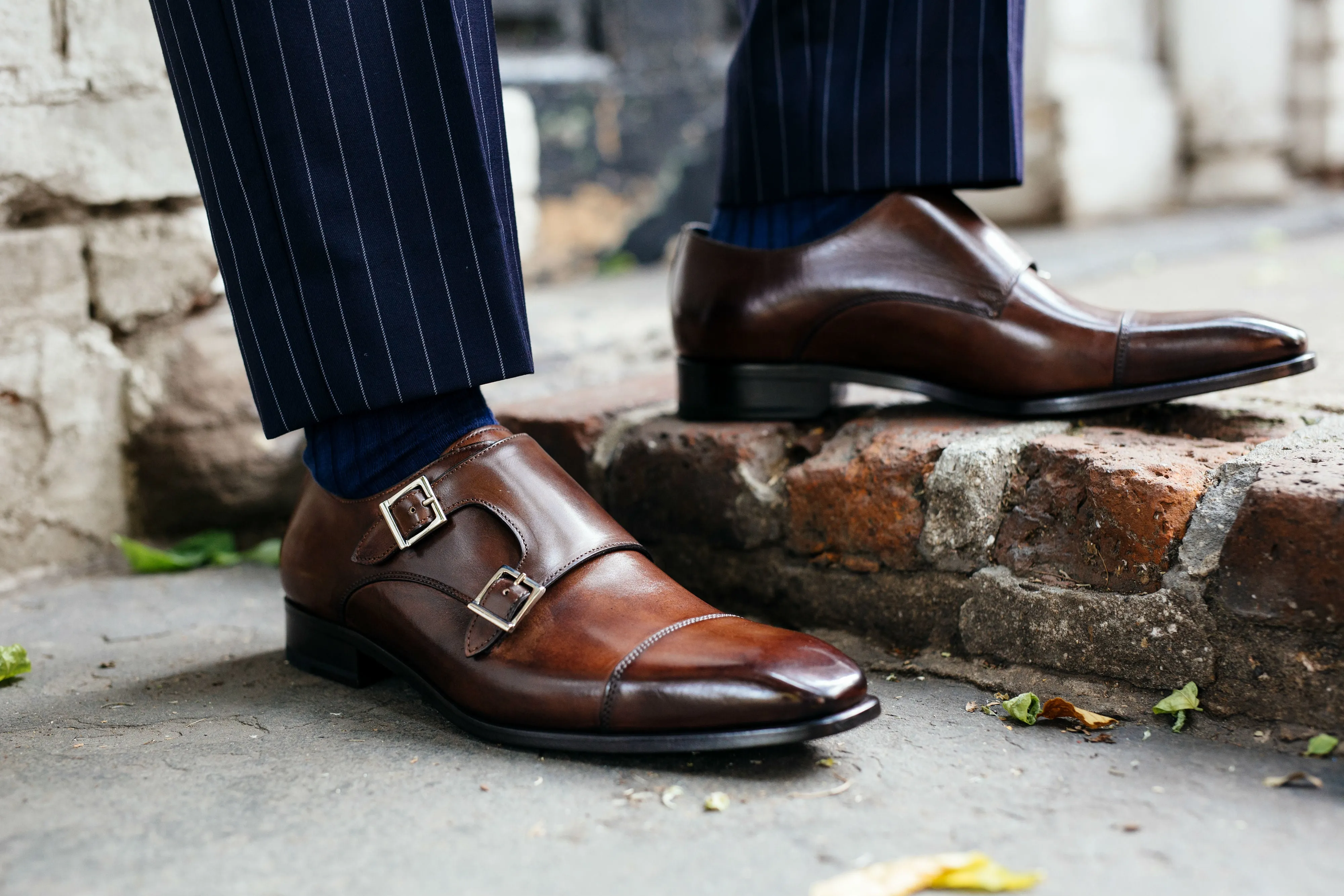 The Burton Double Monk Strap - Marrone