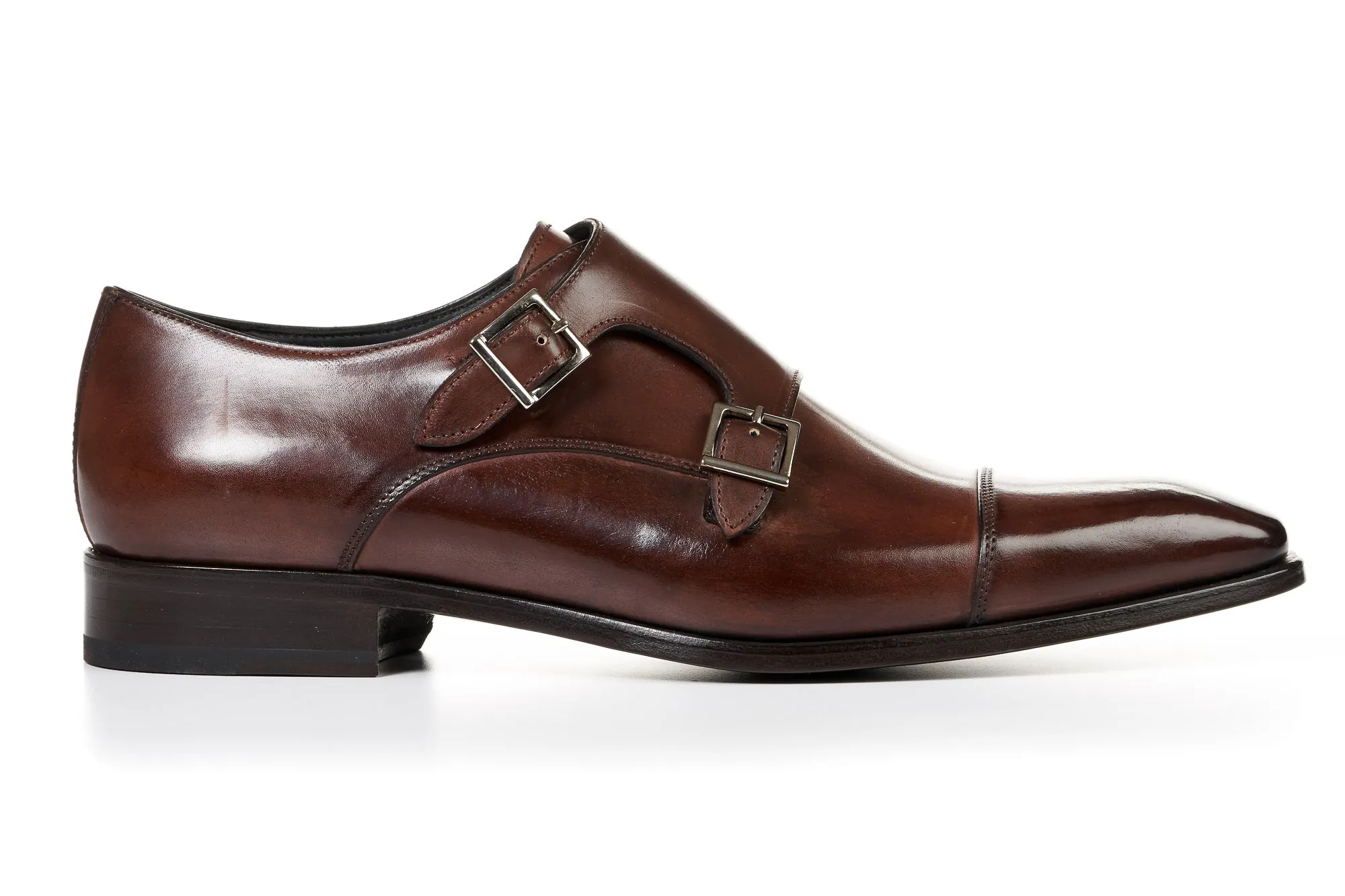 The Burton Double Monk Strap - Marrone