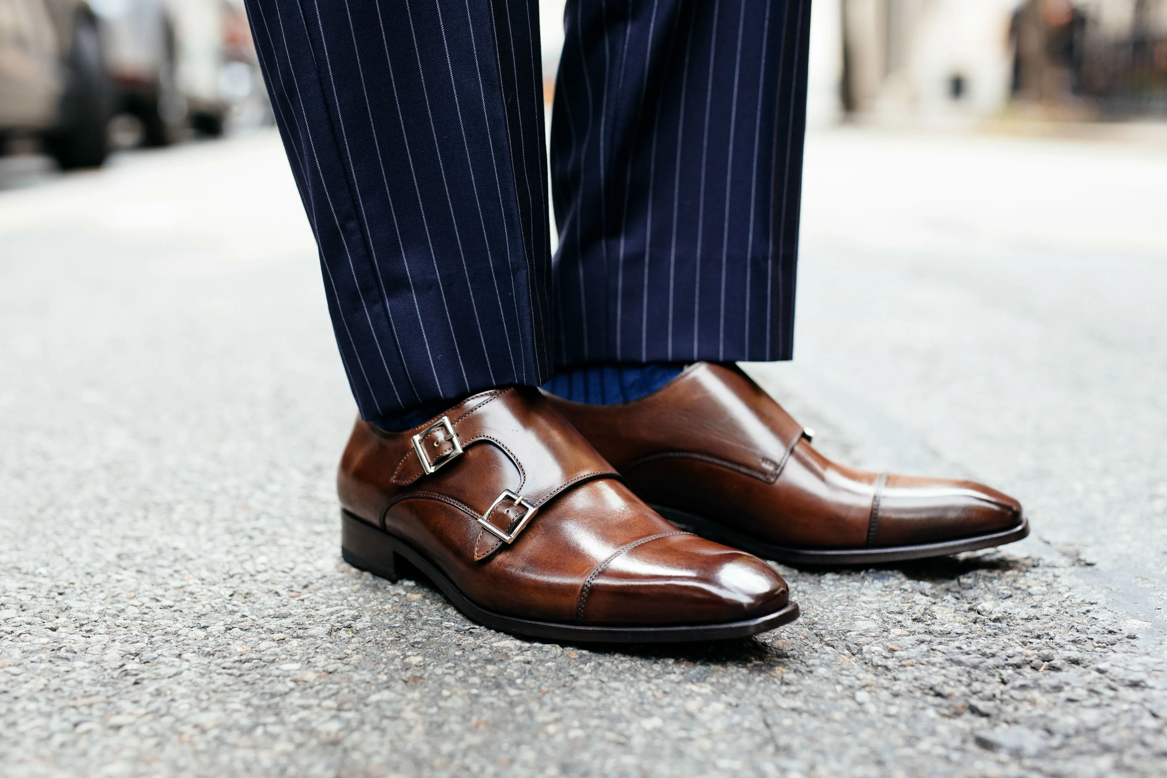 The Burton Double Monk Strap - Marrone