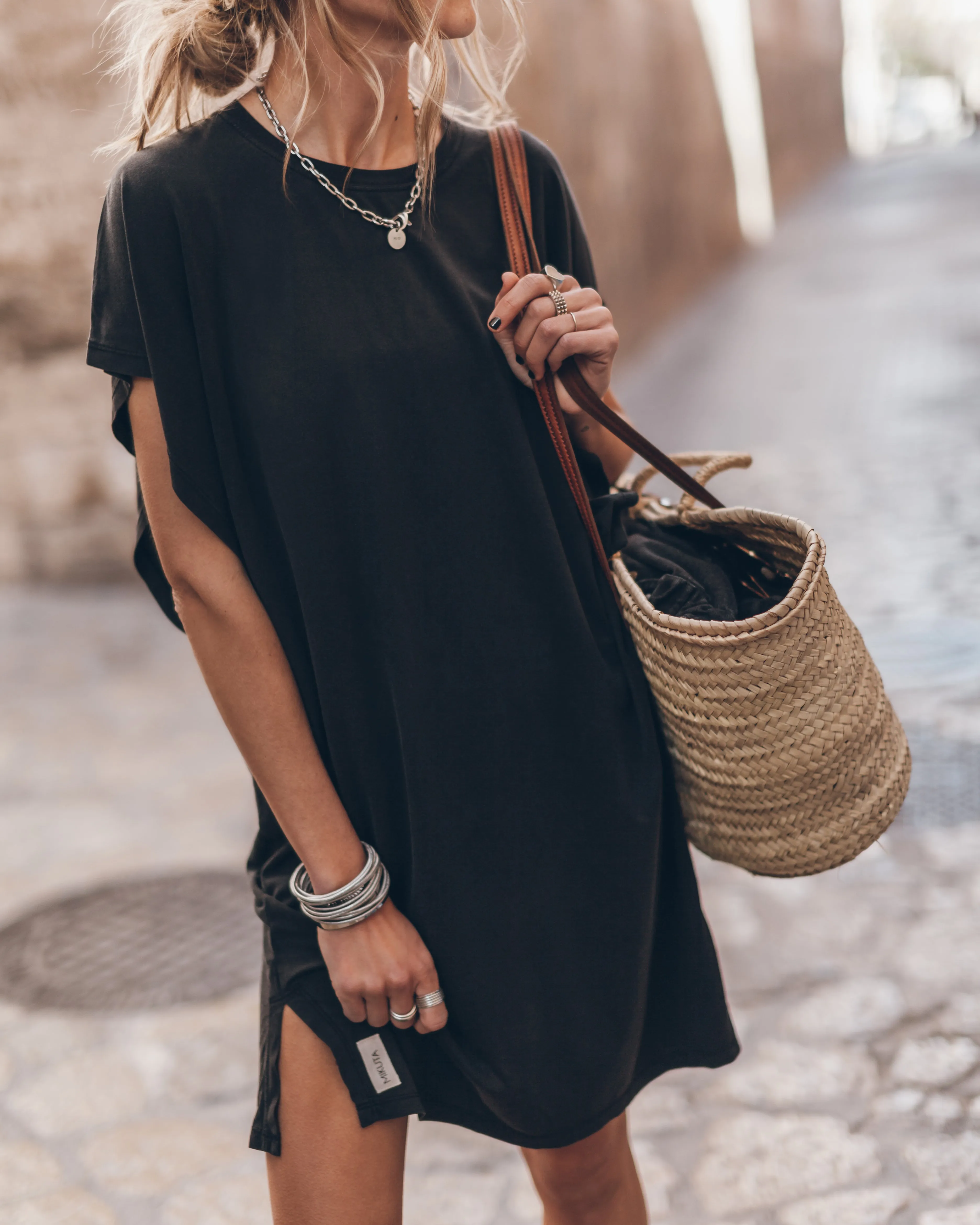 The Dark Short Batwing Dress