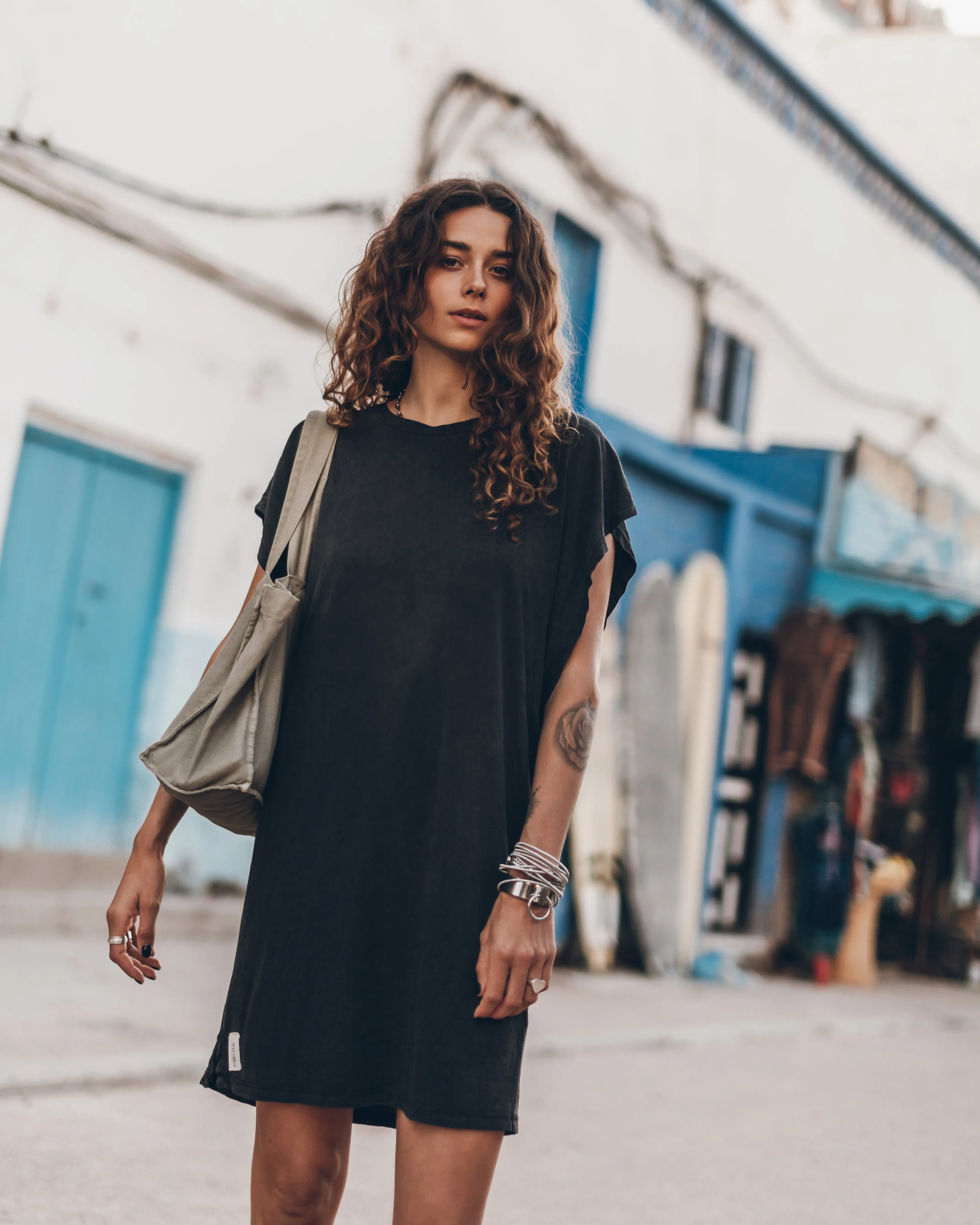 The Dark Short Batwing Dress