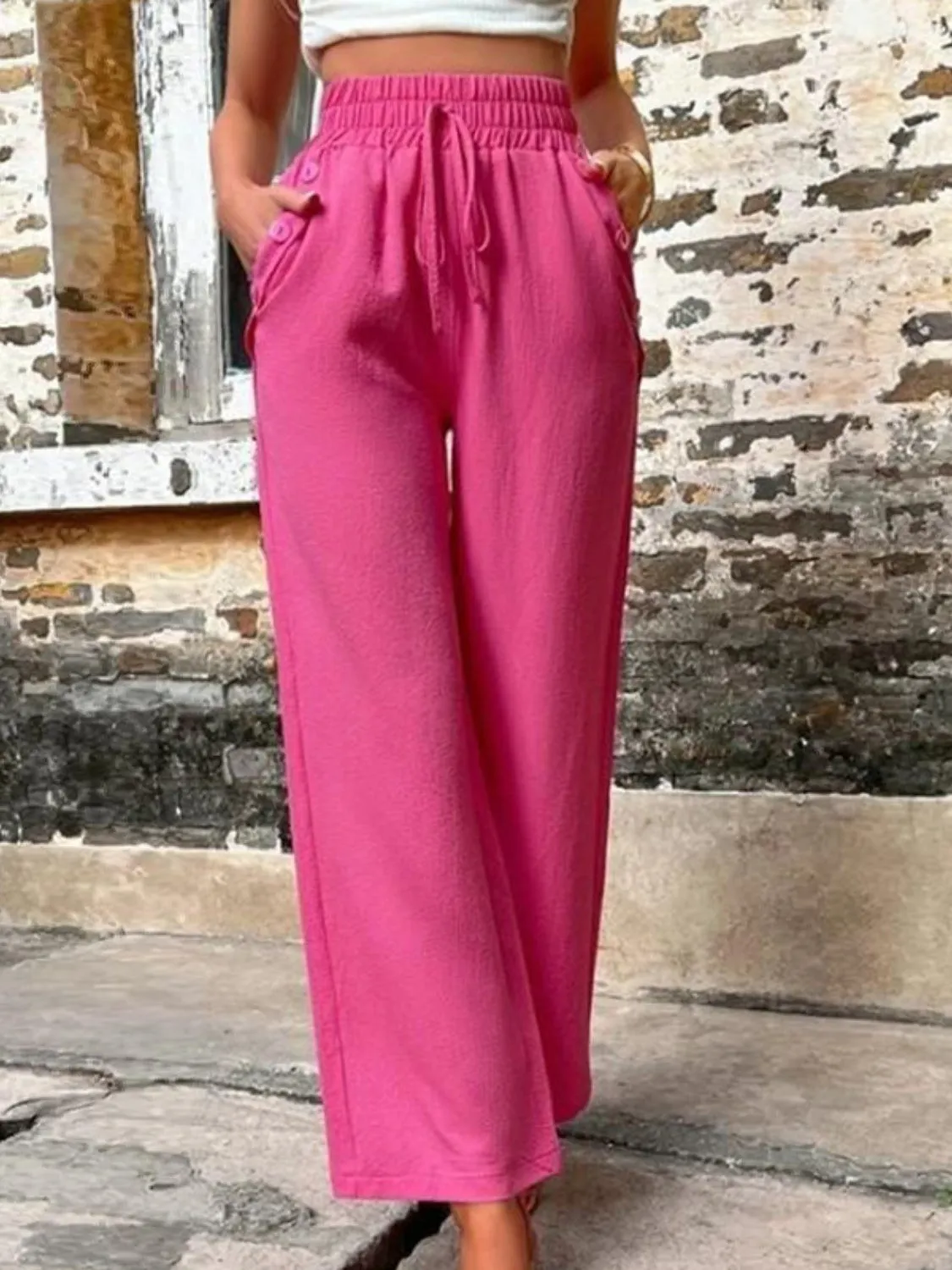 Tied High Waist Pants