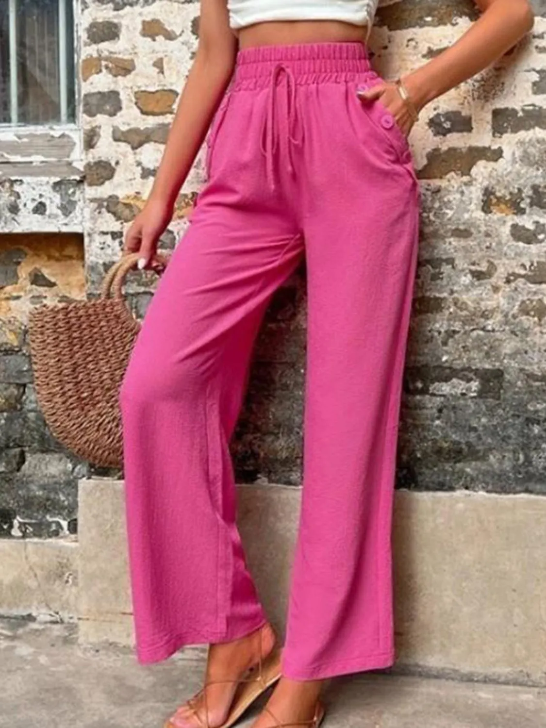 Tied High Waist Pants