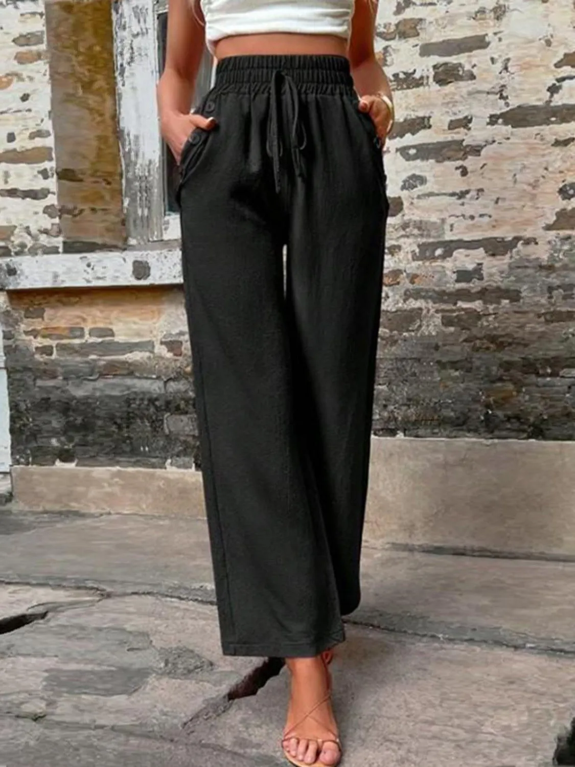 Tied High Waist Pants