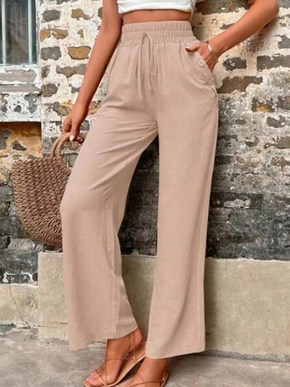 Tied High Waist Pants