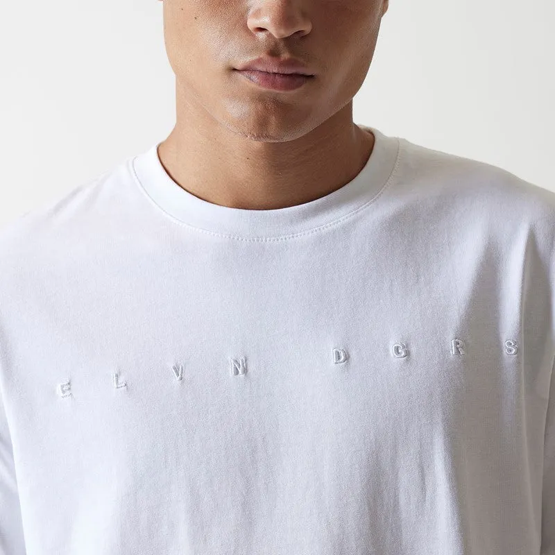 Tonal Embroidery T-Shirt - White