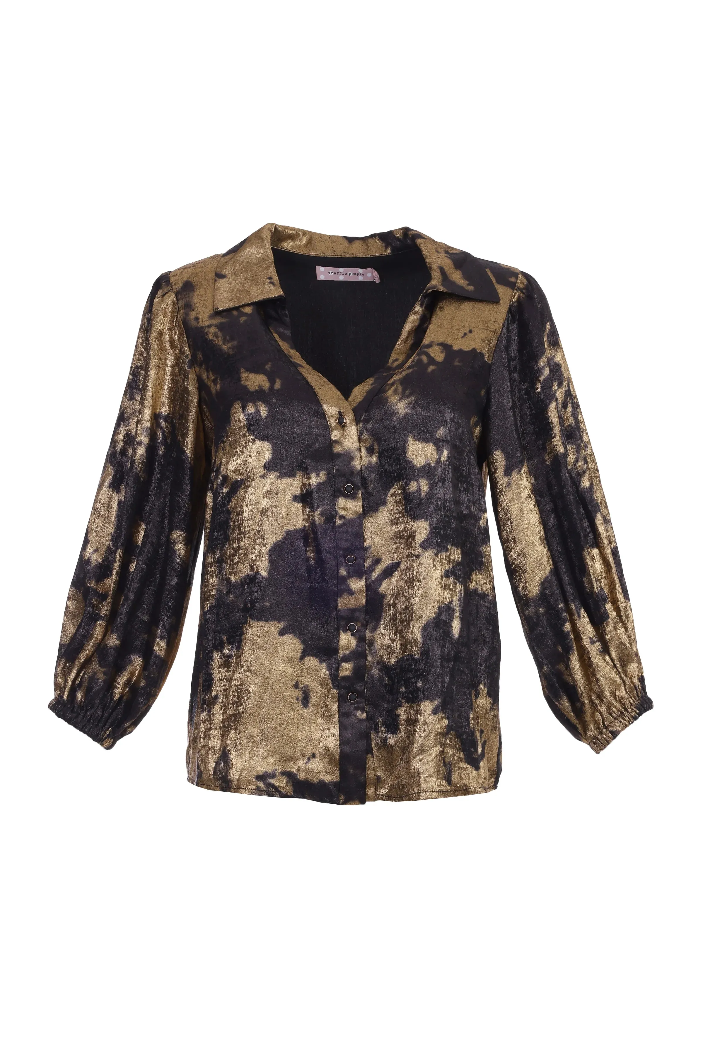 Traffic People Charlie Blouse - Black/Gold