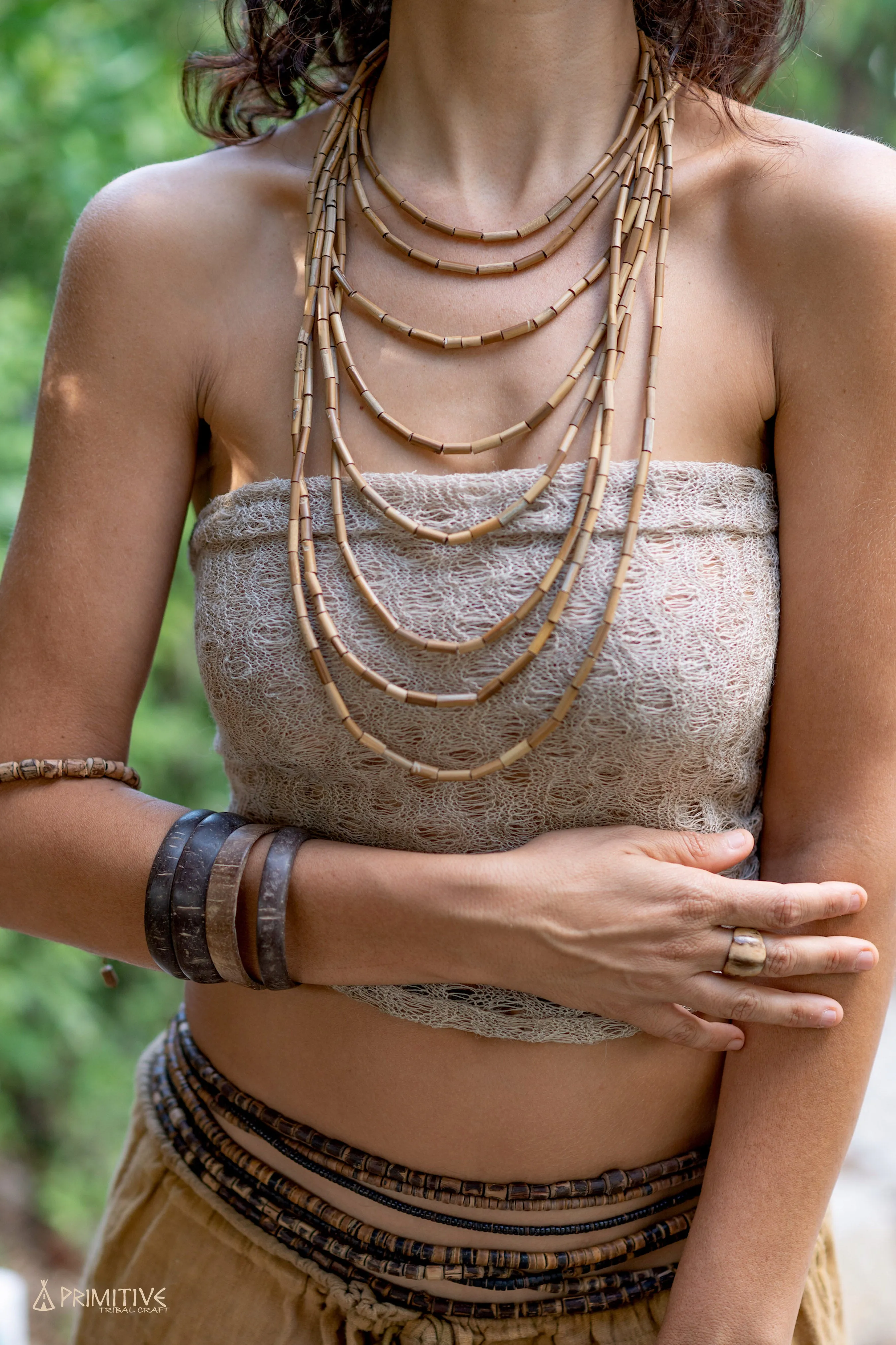 Tribal Bamboo Necklace ⋙⋘ 8 Strands