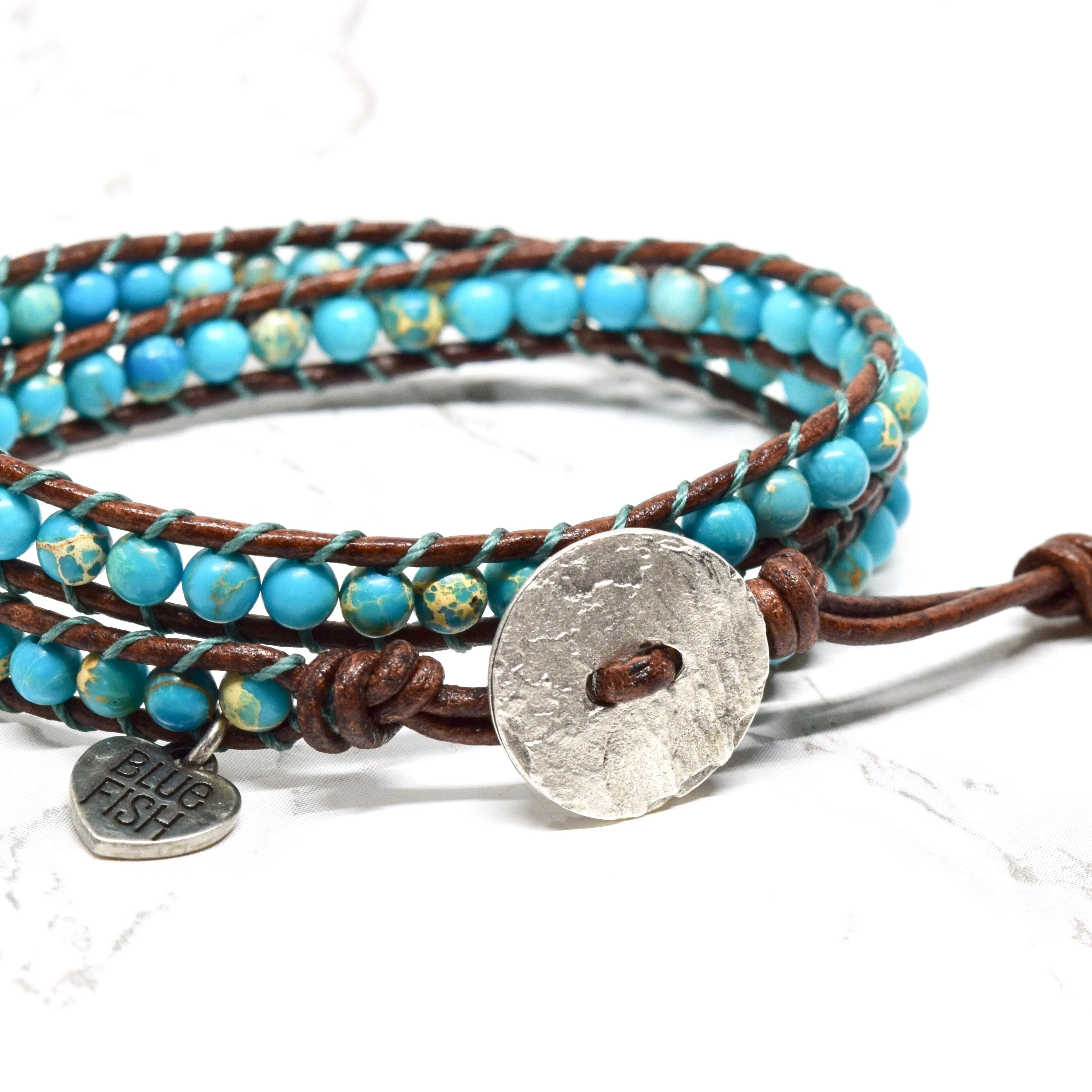 Turquoise Jasper Wrap Bracelet