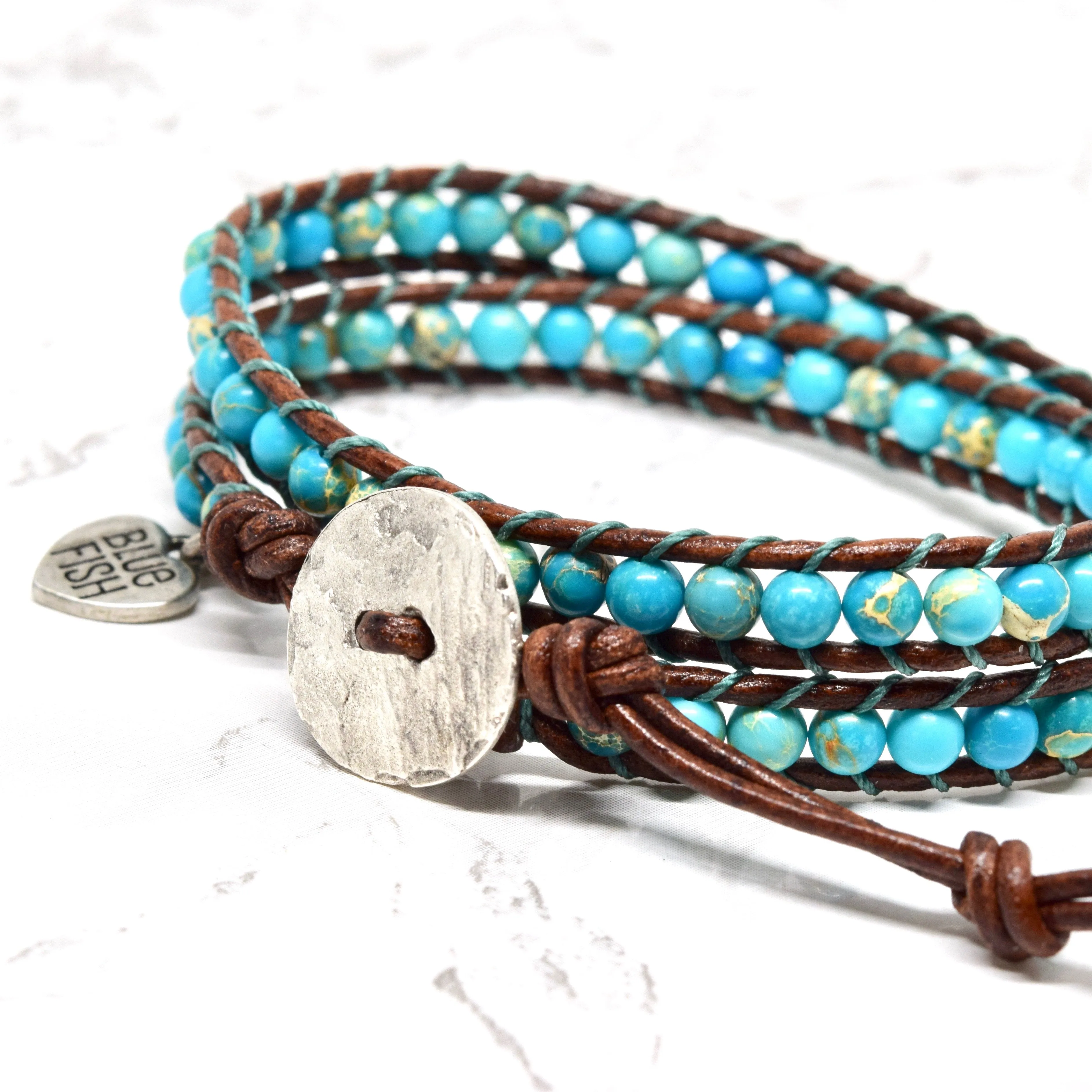 Turquoise Jasper Wrap Bracelet