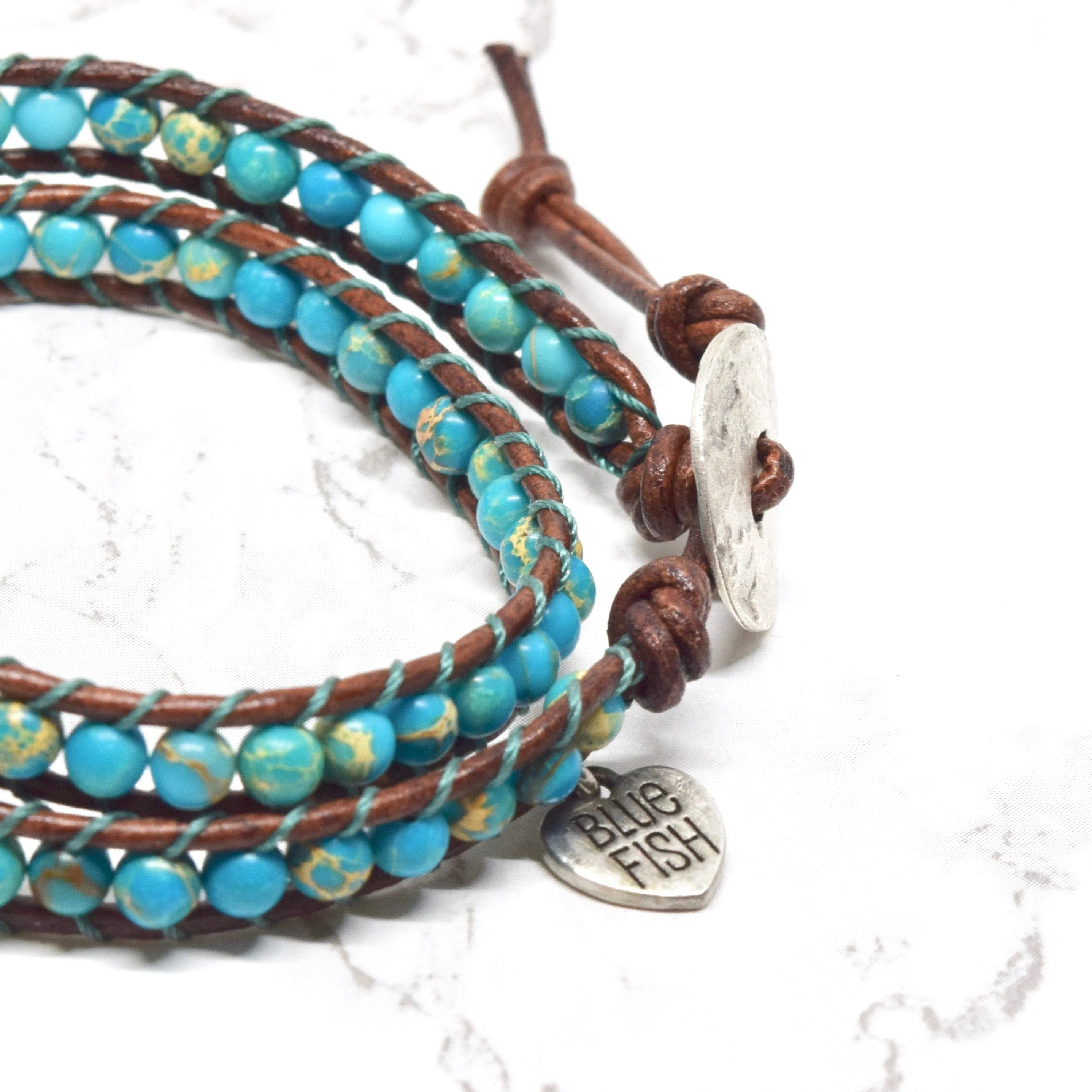 Turquoise Jasper Wrap Bracelet