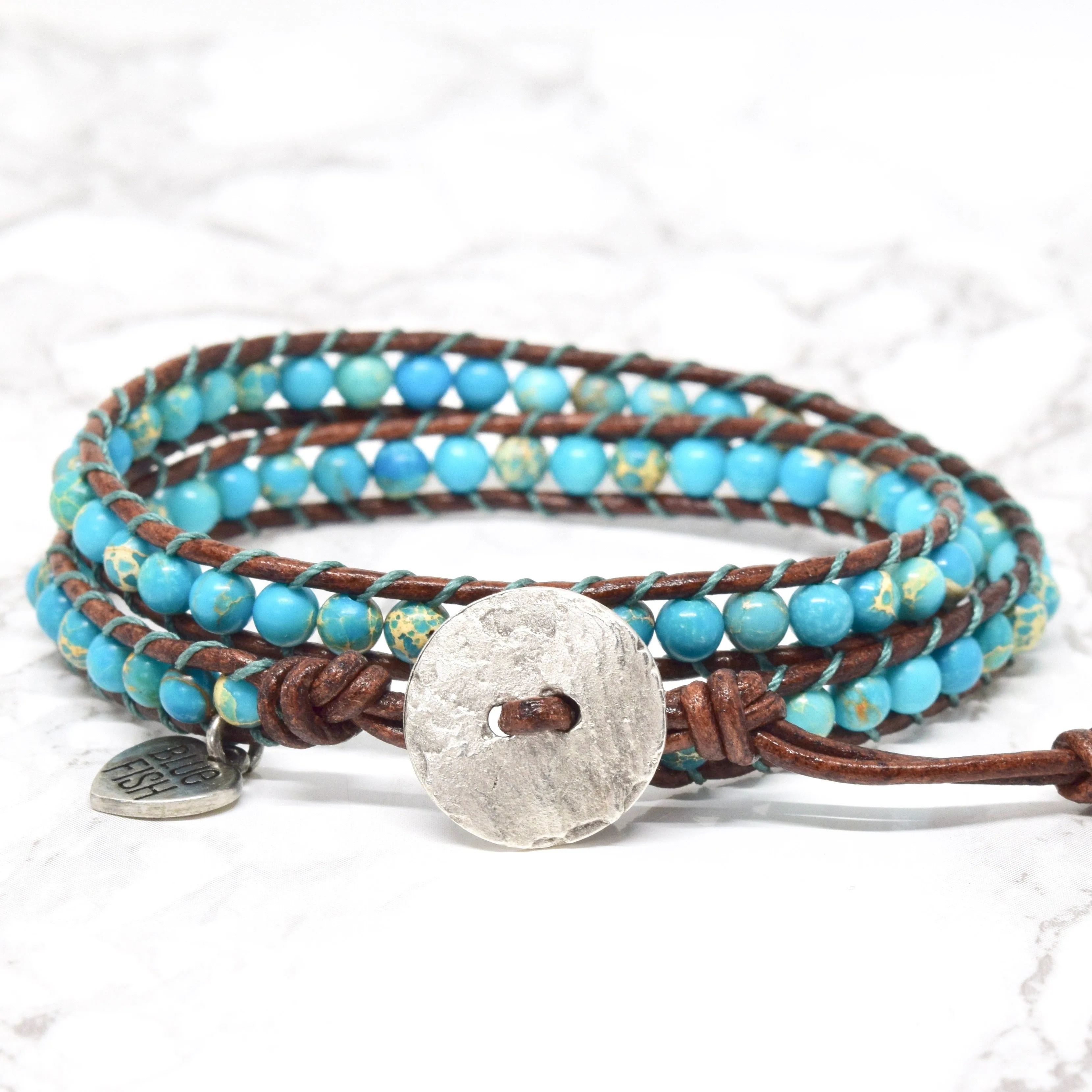 Turquoise Jasper Wrap Bracelet