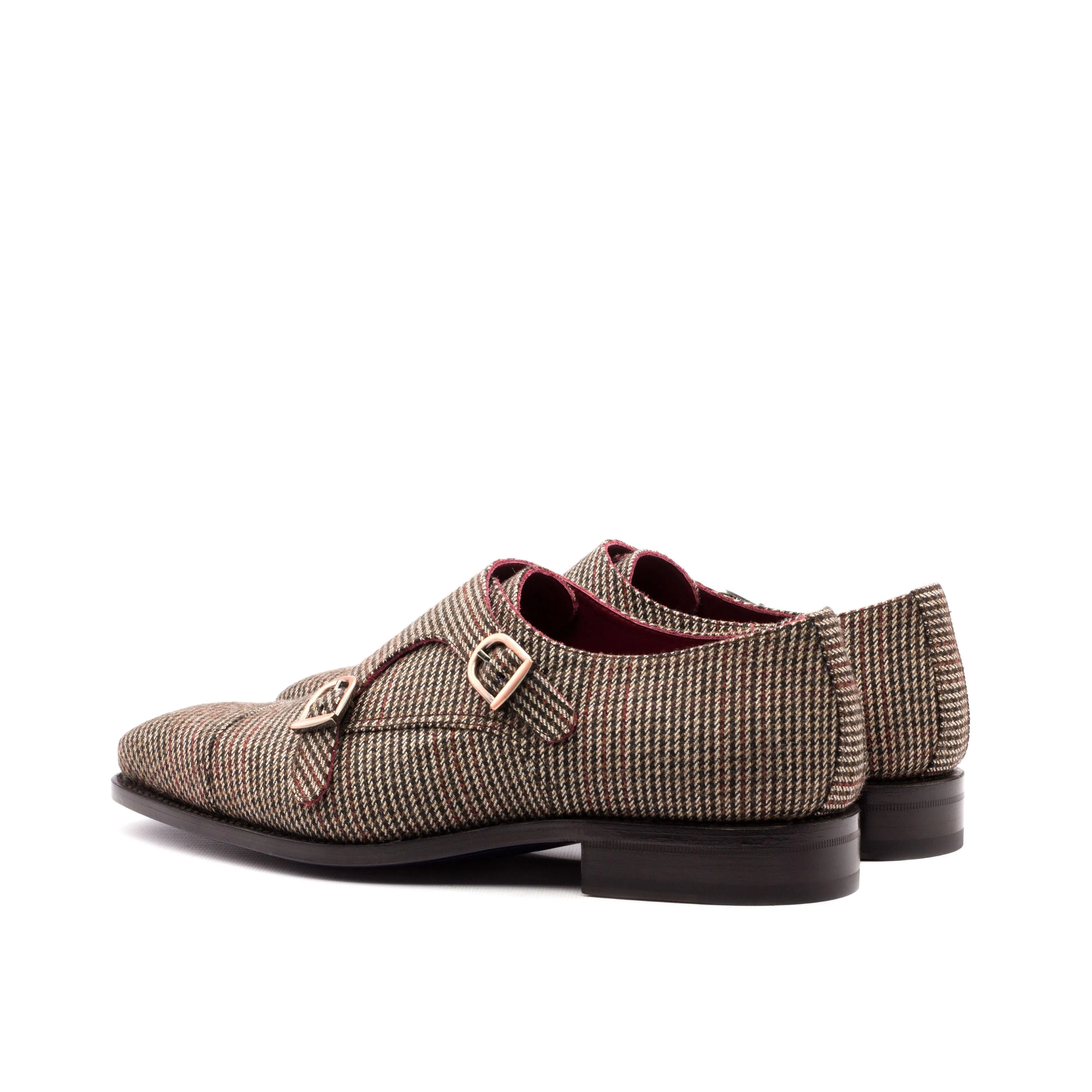 Tweed Double Monk Shoes