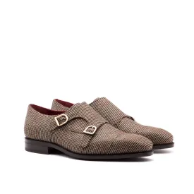 Tweed Double Monk Shoes