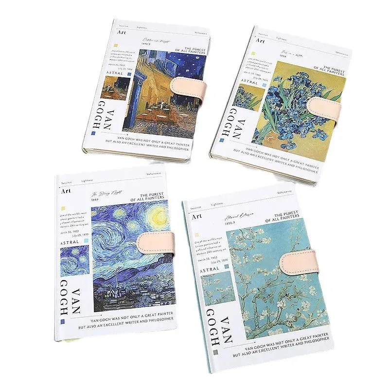 Van Gogh Magnetic Buckle Hard Cover Journal And Notebook