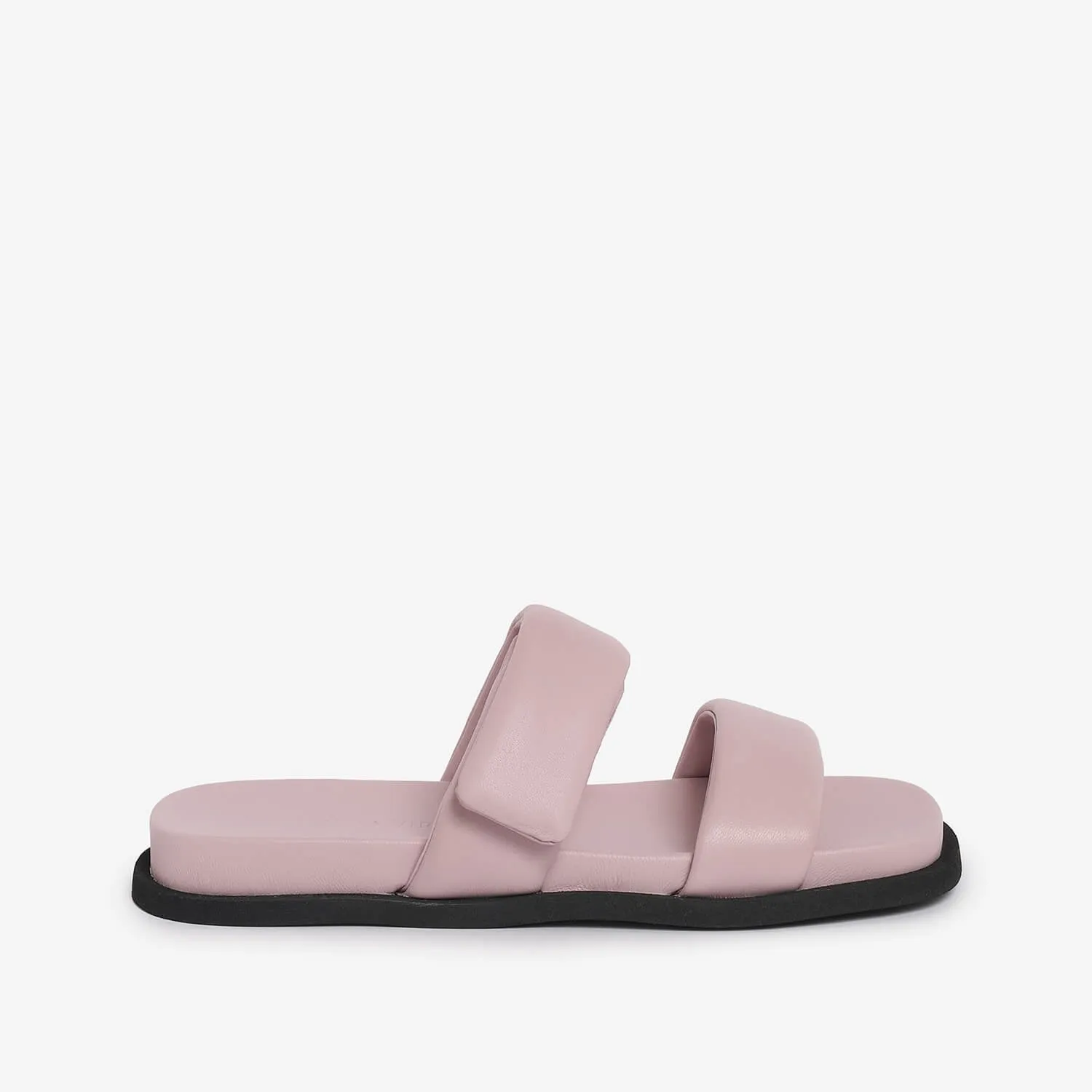 Women's leather slider sandal