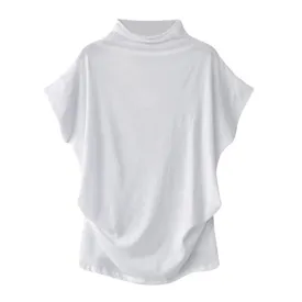 Womens Turtleneck Lightweight Top Batwing Style Short Sleeves 9 Sizes